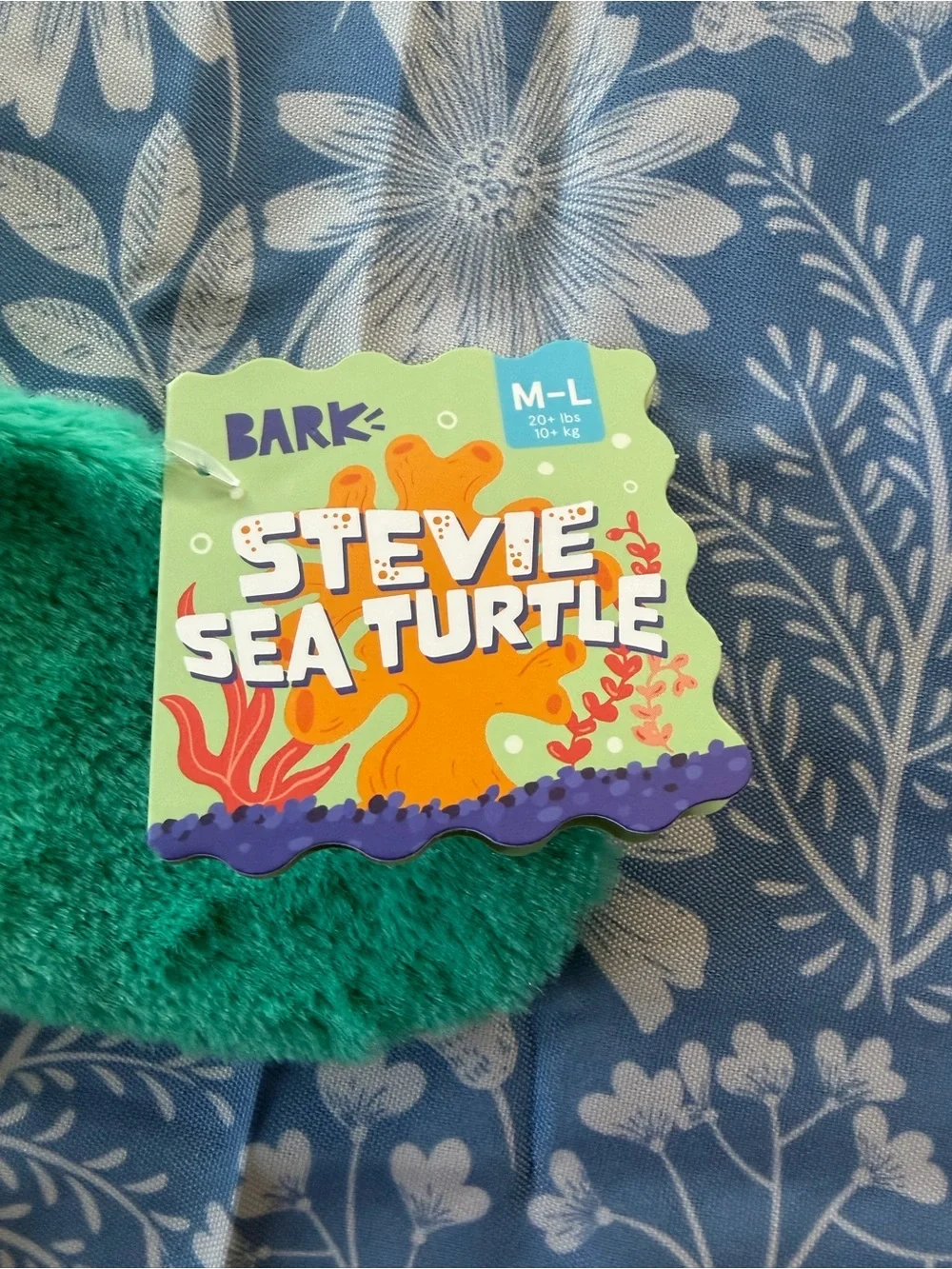 Plush Turtle Dog Toy - Green & Yellow